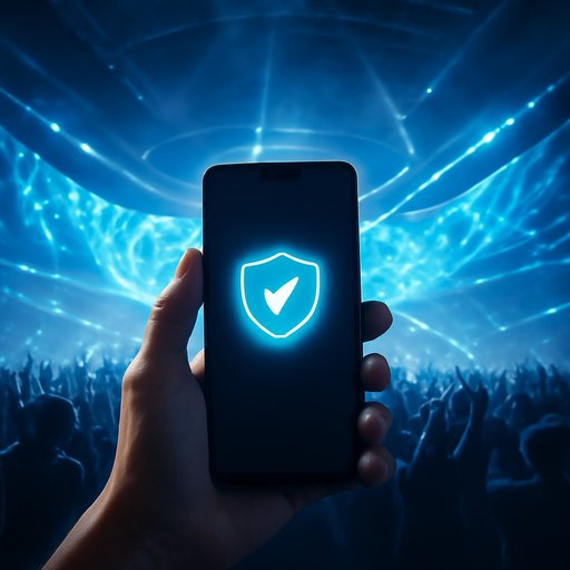 1333bdt app security shield on dark phone screen